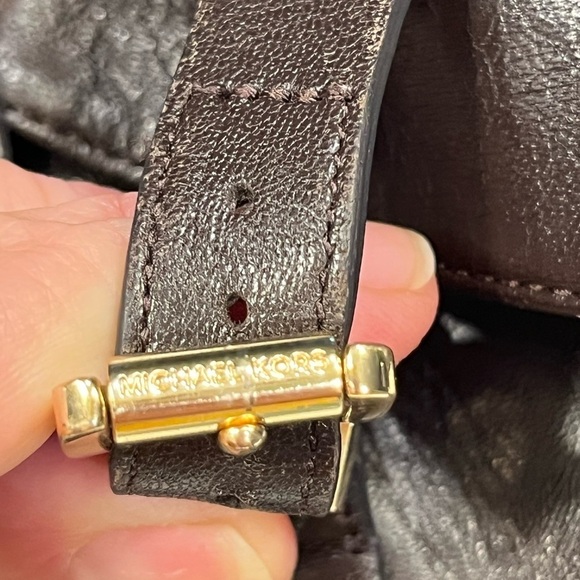 Michael Kors Arley Moto Brown Leather Ankle Boots 7 - Picture 15 of 15